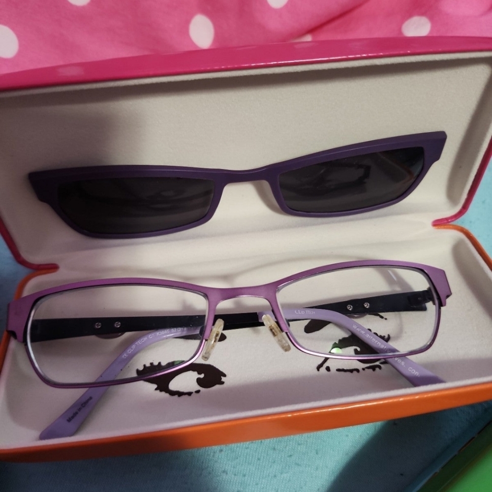 Purple glasses frames